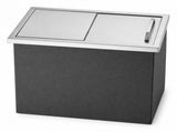 Drop-In Ice Chest, Stainless Steel Ice Storage Box with Sliding Lid and Drain Hose, Ice Bin for 48916164