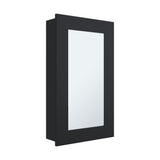 Medicine Cabinet 25.7" H, 1 Door, 3 Shelves, 1 Mirror, Black B097P250883