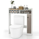 White bathroom cabinet, bathroom storage rack 49442676