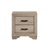 Contemporary Bedroom Furniture 1pc Nightstand of Drawers Natural Finish Melamine Laminate Bed Side B01147611