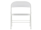 6pcs Elegant Foldable Iron & PVC Chairs for Convention & Exhibition White 05909506