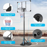 ZNTS Portable Basketball Hoop Adjustable 7.5ft - 9.2ft with 32 Inch Backboard for Youth Adults Indoor 56980136