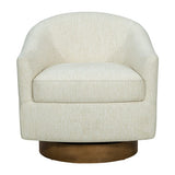 Upholstered Swivel Chair with Wood Base B035P203225