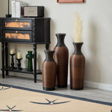 Desktop Vase, Brown Decorative Floor Vase, Classic and Neat Floor Vase, High Independent Flower W2796P261490