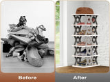 6 Tier Foldable Shoe Rack Vertical Shoe Organizer Narrow Shoe Rack for Small Spaces Space Saving 87894417