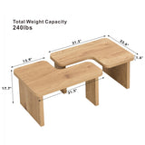 47.24*23.62 inch and 35.43*31.49 inch Rectangle Wood Detachable Coffee Table, Single L Shape W2317P233130