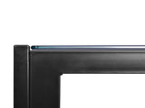 Simple Assembled Tempered Glass & Iron Dinner Table Black 00522385