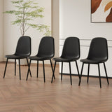 Modern Minimalist Black Dining Chair Set - Four Chairs per Box, Stable and Comfortable.Modern W1151P224750