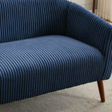 50.78" Modern Loveseat Couch Sofa, Corduroy Fabric Upholstered 2-Seat Sofa, Loveseat with Wooden W3188P280033