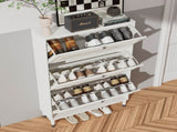 Shoes Storage Cabinet for Entryway,Narrow Shoe Rack Cabinet,Shoe Cabinet with 3 Flip Drawers, W3166P268393