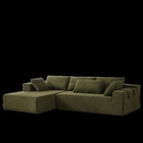 Modern Chenille Upholstered Sectional Couch Set,Modular 108" L Shaped Sectional Living Room W834P240005
