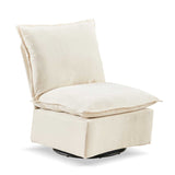 Detachable Off White Chenille Single 360 Swivel Rocking Rocker,360 Swivel Sofa Chair & Single Sofa W1164P190847