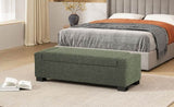 50" Ottoman Bench in Textured Fabric, Rectangular Design with Hinged Lid for Seating, Footrest, and 74862.00