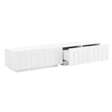 ON-TREND Elegant TV Stand Arched Design for TVs Up to 80", Modern Dual Purpose Coffee Table N721P329091K