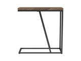 Rustic Tobacco Herringbone and Sandy Black Accent Table B062P153914