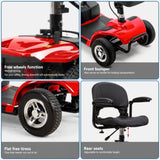 ZNTS 4 Wheel Mobility Scooter for Seniors, Electric Power Wheelchair with Lights and Long Range Battery 38765024