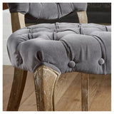 KD TUFTED CHAIR 61624.00GRYRUB