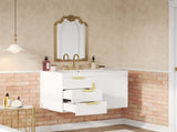 30" Wall Mounted Bathroom Cabinet with Ceramic Basin Sink, Bathroom Cabinet with Soft-Closing Door N710P324096K