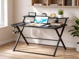 Computer Desk, Black Embossed P2 Particle Board with Melamine Faced, Height 65591259