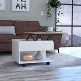 ZNTS Luanda Lift Top Coffee Table, Casters, One Shelf B200P188809