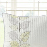 6 Piece Embroidered Quilt Set with Throw Pillows Yellow Full/Queen B03597620
