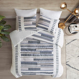 King/Cal King 3 Piece Cotton Printed Duvet Cover Set w/ trims B03596496