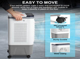3 in 1 Portable Evaporative Cooler,720R,Indoor,Outdoor,461CFM Air Cooler with remote,Copper 63438621
