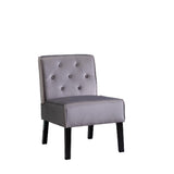 Reese 53" 2Piece Living Room Armless Button Tufted Pattern Accent Chair with Velvet Fabric and B2735P271024