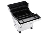 3 in 1 Aluminum Cosmetic Makeup Case Tattoo Box Silver 35664700