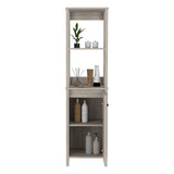 ZNTS Arctic Linen Cabinet, With Four Shelves, Single Door Cabinet B128P148857