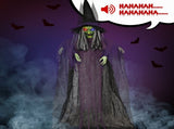 11.8ft Life Size Hanging Witch Talking Halloween Hanging Decoration 40479945