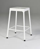 Counter Stool Metal White Powder Coating, Set of 2 B091P184053