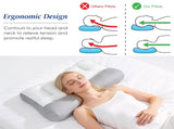 Breathable Mesh Ergonomic Sleep Pillow, DualSided High & Low Zoned Support with Ear Slot, 52311237