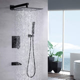 10inch Wall Mounted Rainfall Shower Head System Shower Faucet W121749897