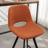 Porth Fabric Kitchen 28.25" Counter Height Stools, Set of 2, Orange T2574P165089