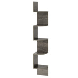 5-layer Oak wall mounted corner stand/bookshelf 84734243