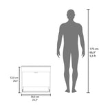 White 1-Drawer Floating Bathroom Vanity Set with Sink B062P355542