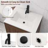 Wooden bathroom cabinet with sink 69154735