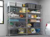 Heavy Duty Shelves 78.74" H Wire Shelving Unit with Wheels 1200LBS NSF Metal Shelves for 28342358