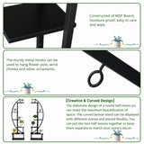 2pcs 6th Floor Half Moon Ironwood Suitable For Garden Balcony Patio Lawn Home Decoration Plant Stand 55251721