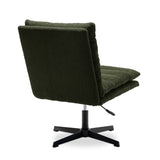 ZNTS Green Teddy Fabric 360&deg; Swivel Accent Chair, Cross Legged Office Chair, Adjustable Armless Wide Home W1164P239088