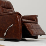 Global Home Swivel Recliner with Manual Footrest In Brazil Cognac B339P333956