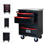 4 Drawers Multifunctional Tool Cart with Wheels,Metal Rolling Tool Cart Storage for Garage Workshop W1102P245246