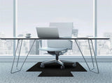 Black Vinyl Lipped Chair Mat for Carpets - 36" x 48" 56480398