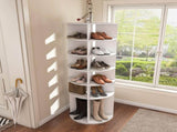 Rotating Shoe Rack Tower, 6-Tier Spinning Shoe Rack, Free Standing 360&deg Revolving Shoe Organizer, 16371756