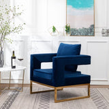 Lenola Contemporary Upholstered Accent Arm Chair, Blue T2574P164509