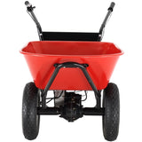 ZNTS RedRock Wheelbarrow Utility Cart Electric Powered 24V DC 180W AGM Battery 330lbs Max 46785305