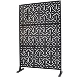 Outdoor & Indoor Privacy Metal Privacy 76" H48" W, Freestanding Decorative Privacy W465P193263