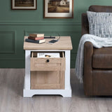 ZNTS AUTUMN Modern Night Stand with Charging Station with USB & Type-C , Drawer Slide Pre-Assembly, End W2713P194112