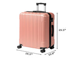 ABS Trolley Case 20in 24in 28in 3PCS Suitcase Set Vertical Striped Frosted Case Suitcase Rose Gold 30183418